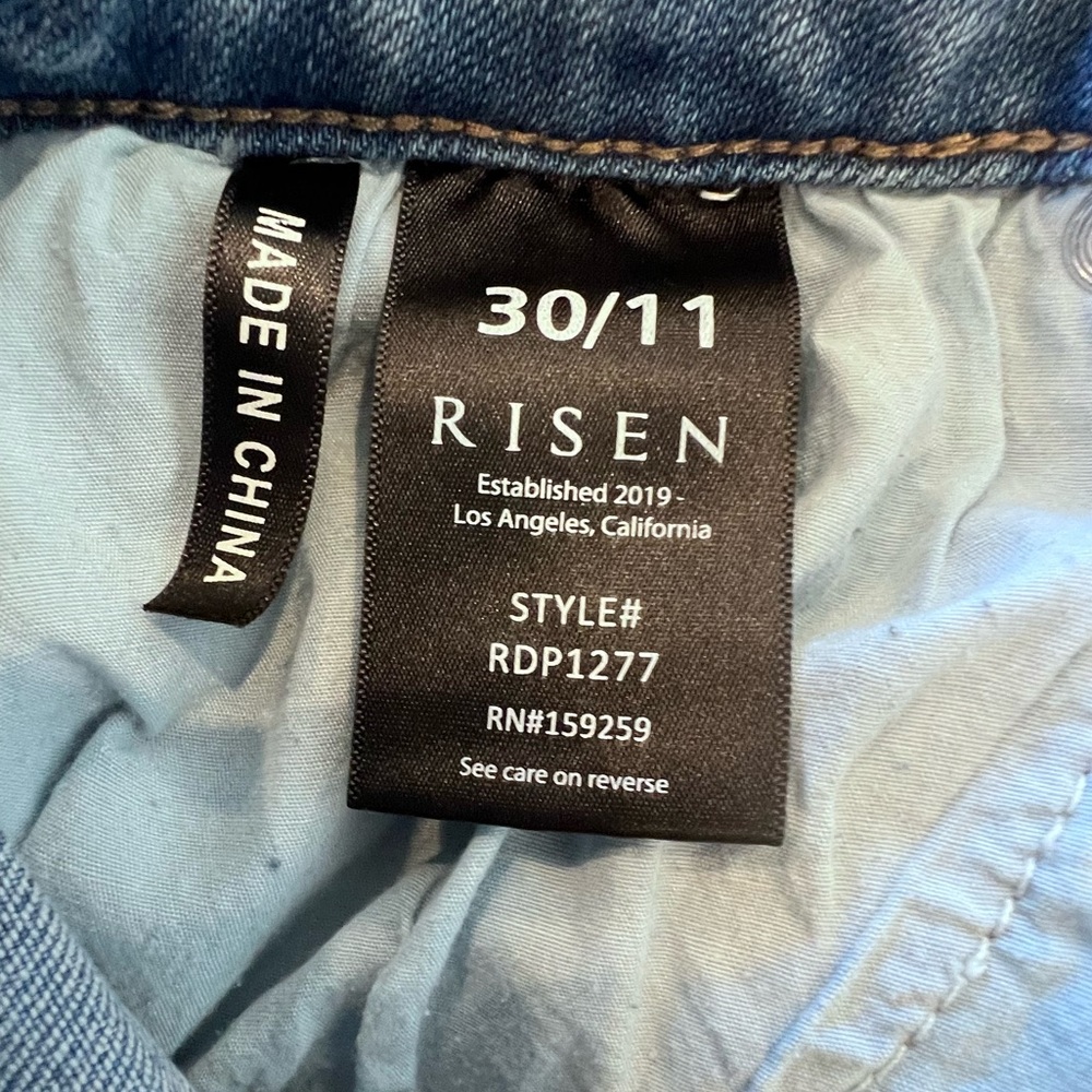 Risen Frayed hem jeans Flare Bell Bottom Sz 11 Waist 30 - Picture 6 of 10